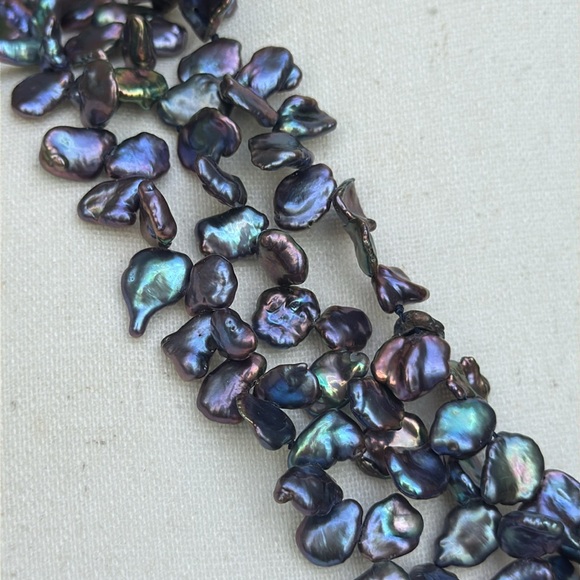 RARE vintage Lucas Lameth triple strand pearl necklace - Picture 7 of 8